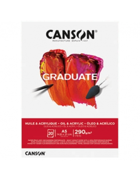 Bloc Óleo & Acrílico Graduate 20H A5 290G, CANSON