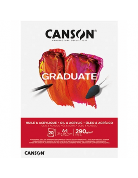 Bloc Óleo & Acrílico Graduate 20H A4 290G, CANSON
