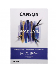 Bloc Multitécnica Graduate 20H A5 200G, CANSON
