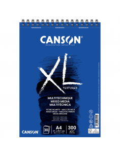 Bloc de Papel A4 de 30 hojas de 300g para Técnicas Mixtas, CANSON