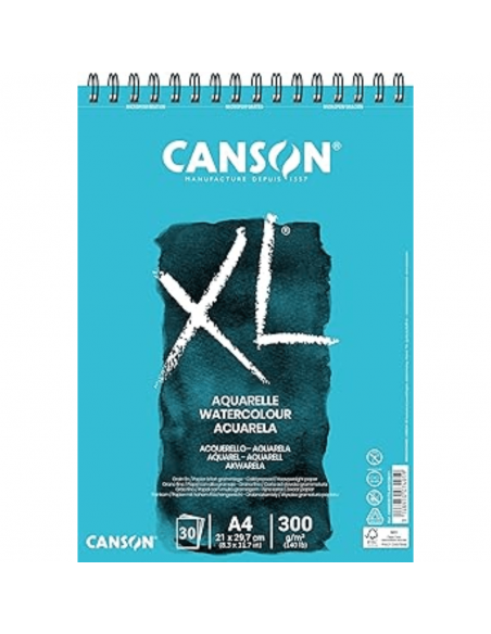 Bloc de Papel para acuarela A4 de 30 hojas de 300g, CANSON