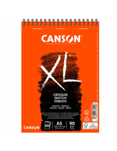 Bloc de papel p/ esbozo XL, A5 60H 90G, CANSON
