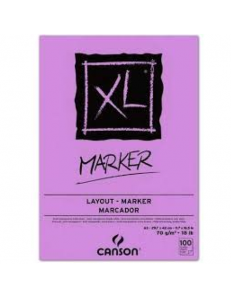 Bloc de papel MARKER XL 100H A4 70G, CANSON