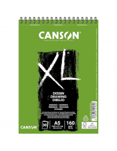 Bloc de papel p/ dibujo XL, A5 30 hojas- 160G, CANSON