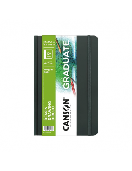 CANSON Book Graduate Dessin 160G 14X21.6cm 52H