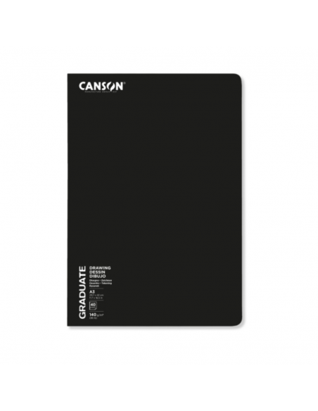 CANSON Cuaderno Graduate de Boceto 140G A3 20H