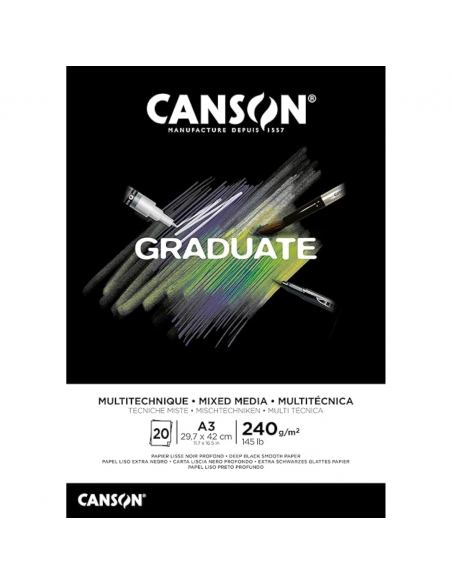 CANSON Bloc Graduate Diseño 20H A3 240G