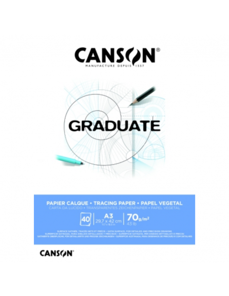 CANSON Bloc Graduate Calque 40H A3 70G