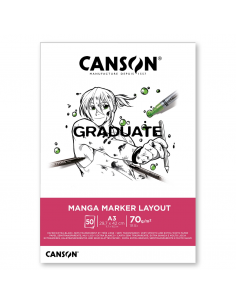CANSON Bloc Graduate Marker 50H A3 70G