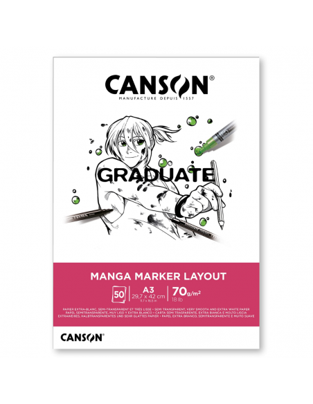 CANSON Bloc Graduate Marker 50H A3 70G
