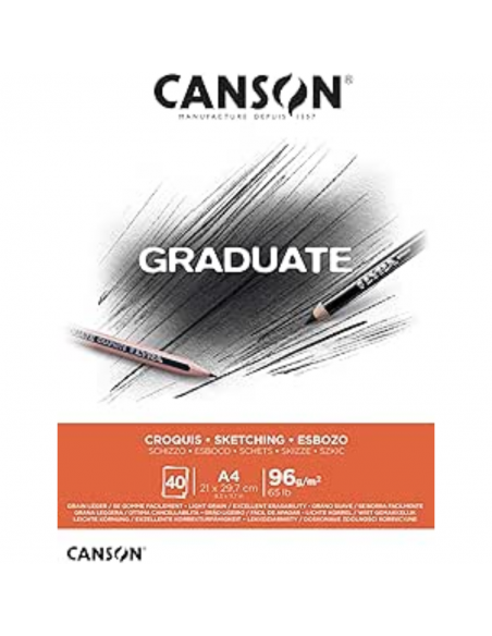 CANSON Bloc Graduate Croquis A4- 96 GRS - 40H