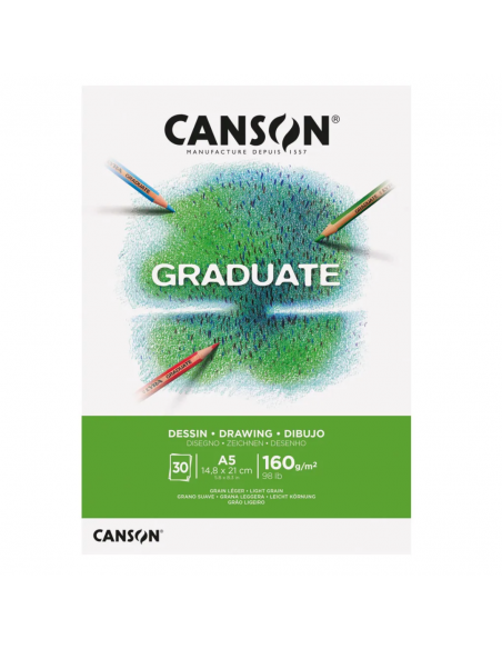 CANSON Bloc Graduate Dessin A5 30H 160G