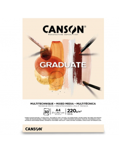CANSON Bloc Graduate Mix Media Natural 30H A4 220G