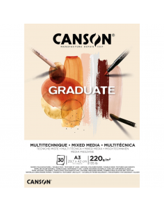 CANSON Bloc Graduate Mix Media Natural 30H A3 220G