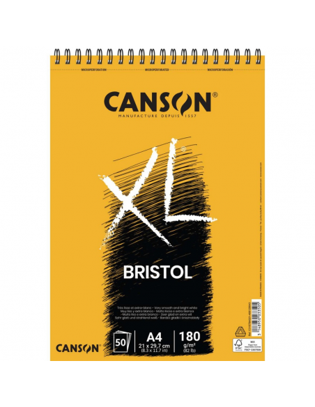 CANSON Bloc XL Bristol 50S A4 180G