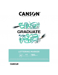 CANSON Bloc Graduate Lettering Marker 20H A3 180G