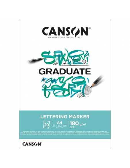 CANSON Bloc Graduate Lettering 20H A4 180G