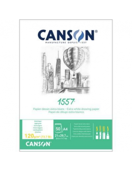 CANSON Bloc 1557® Sketch Espiral 50H A4 120G