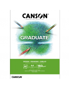 CANSON Bloc Graduate Dessing Blanco 30H A4 160G
