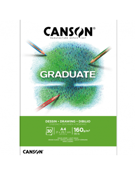 CANSON Bloc Graduate Dessing Blanco 30H A4 160G