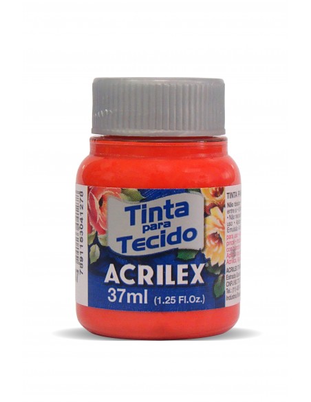 Pintura para Tela Acrilex 37ml Rojo Fuego 507