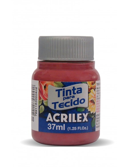 Pintura para Tela Acrilex 37ml Rojo Quemado 588