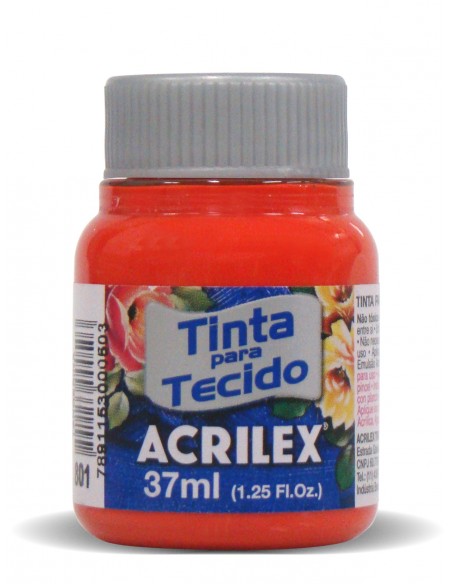 Pintura para Tela Acrilex 37ml Mandarina 801