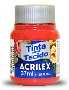 Pintura para Tela Acrilex 37ml Rojo Nata 984