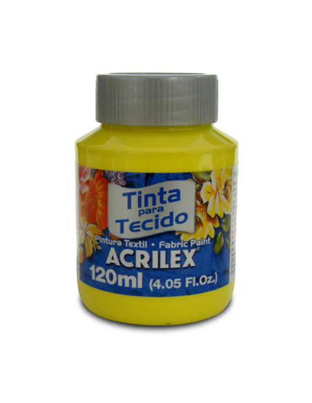 Pintura para tela Acrilex 120ml Amarillo Limón 504