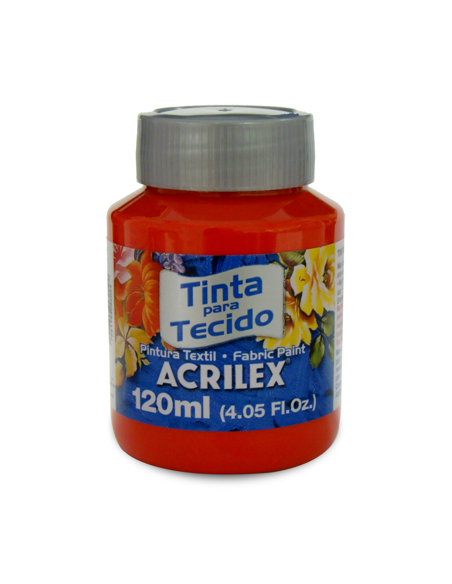 Pintura para tela Acrilex 120ml Rojo Fuego 507