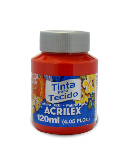 Pintura para tela Acrilex 120ml Rojo Escarlata 508