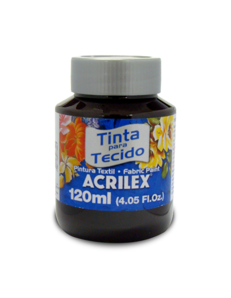 Pintura para tela Acrilex 120ml Negro 520