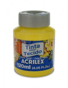 Pintura para tela Acrilex 120ml Amarillo Canario 589