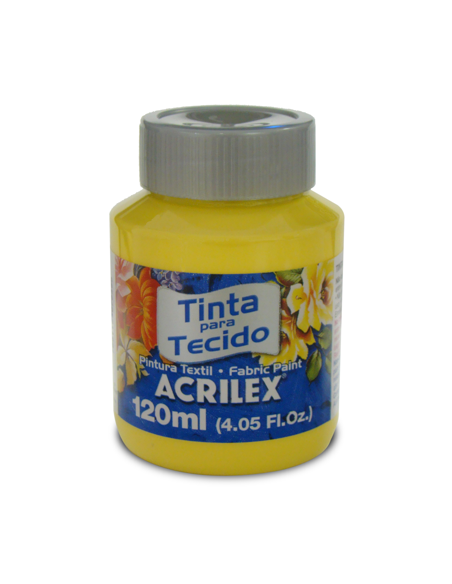 Pintura para tela Acrilex 120ml Amarillo Canario 589