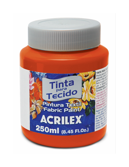 Pintura para tela Acrilex 250ml Rojo Fuego 507