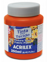 Pintura para tela Acrilex 250ml Rojo Fuego 507