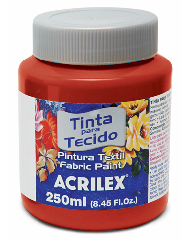 Pintura para tela Acrilex 250ml Rojo...