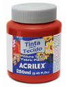 Pintura para tela Acrilex 250ml Rojo Carmín 509