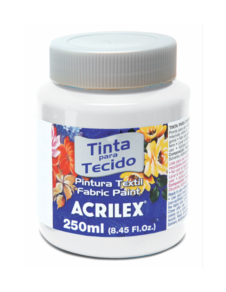 Pintura para tela Acrilex 250ml Blanco 519