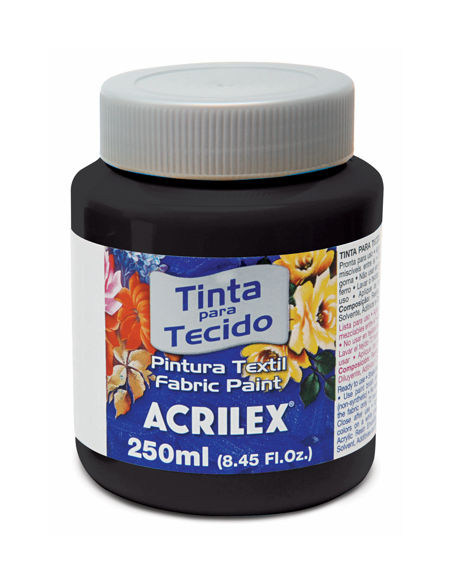 Pintura para tela Acrilex 250ml Negro 520