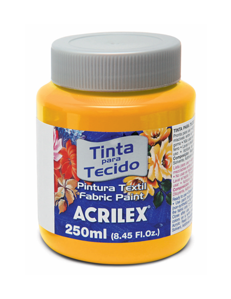 Pintura para tela Acrilex 250ml Amarillo Cadmio 536