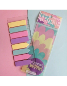 MOOVING Set 8 banderitas señaladoras Maw pastel