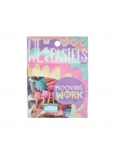 Mooving Doble clip 6 unidades Maw pastel
