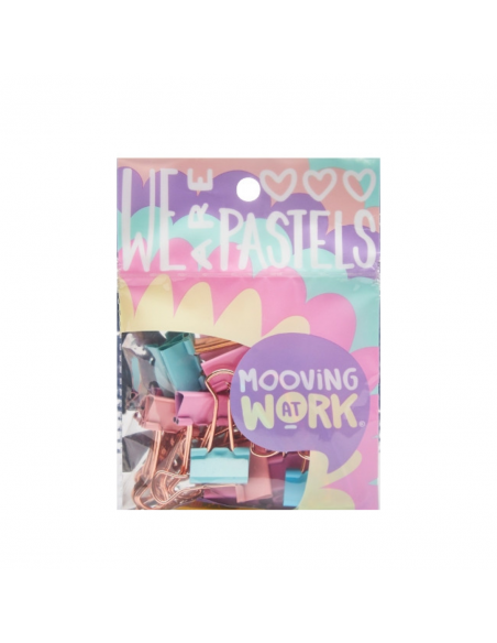 Mooving Doble clip 6 unidades Maw pastel
