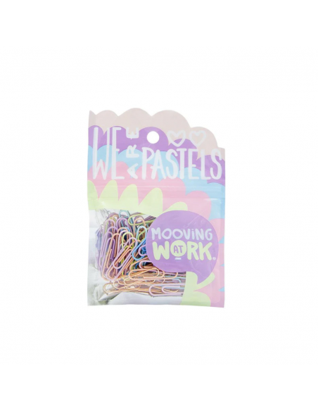 Mooving Clip metalico 60 unidades Maw pastel