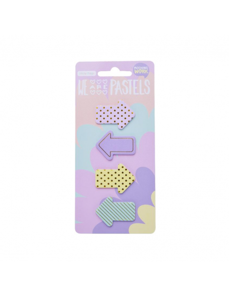 Mooving Notas adhesivas diseño de flechas Maw pastel