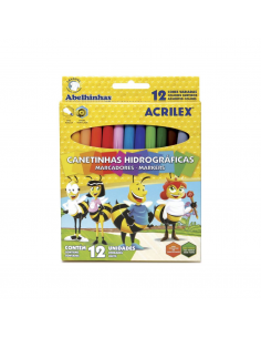 Set de 12 marcadores lavables, ACRILEX