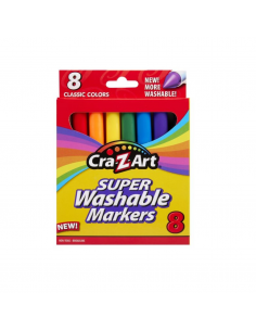 Cra-Z-Art  MARCADORES SUPER LAVABLES JUMBO SET 8 PCS
