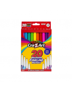 Cra-Z-Art  MARCADORES LAVABLES TRAZO FINO  SET 20 PCS