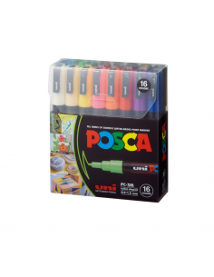 Set marcadores 3M  Posca 16 colores